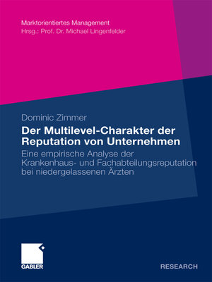 cover image of Der Multilevel-Charakter der Reputation von Unternehmen